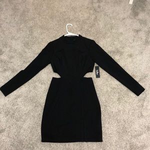 Lulu’s Black Long Sleeve Cutout Bodycon Dress